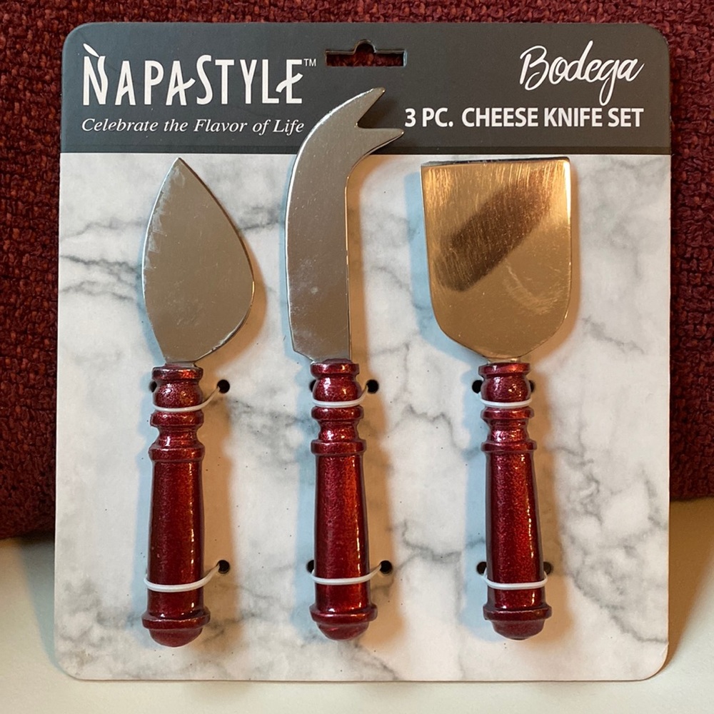 Napa Style 3 piece cheese knife set